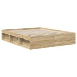 vidaXL Rám postele Sonoma 160 x 200 cm Kompozitné drevo – Obrázok 5