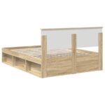 vidaXL Rám postele Sonoma 160 x 200 cm Kompozitné drevo – Obrázok 9