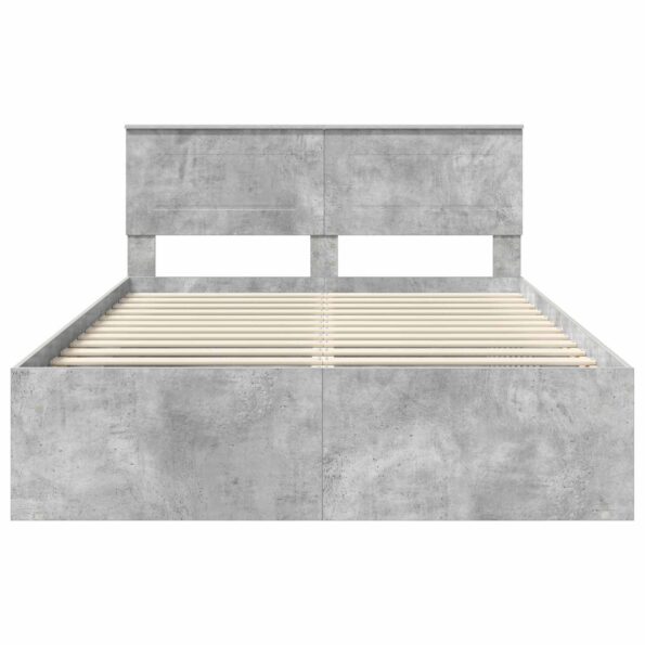 vidaXL Rám postele Betónová 160 x 200 cm Kompozitné drevo – Obrázok 7