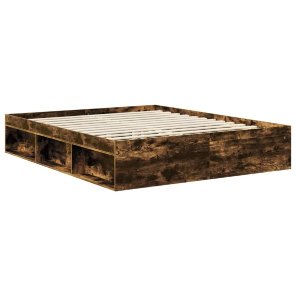 vidaXL Rám postele Dymová dub 160 x 200 cm Kompozitné drevo – Obrázok 5