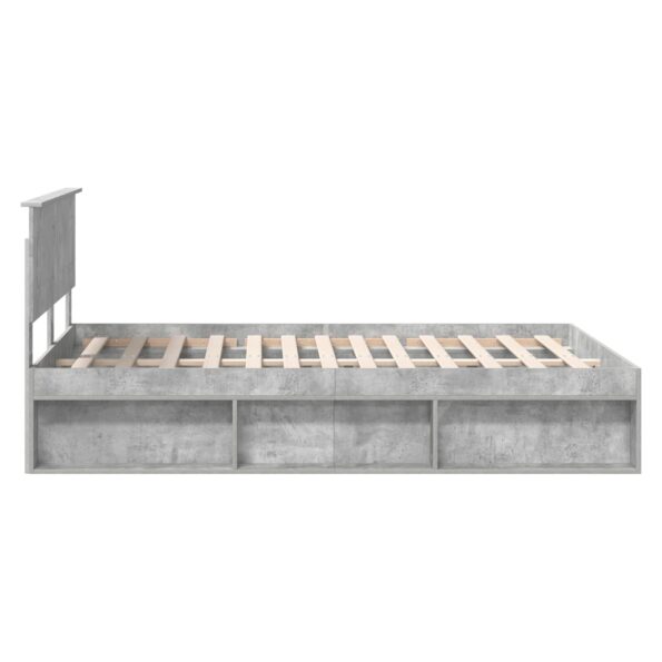 vidaXL Rám postele Betónová šedá 150 x 200 cm Kompozitné drevo – Obrázok 8