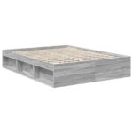 vidaXL Rám postele Sivý Sonoma 150 x 200 cm Kompozitné drevo – Obrázok 5