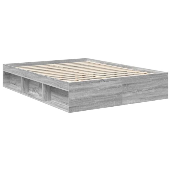 vidaXL Rám postele Sivý Sonoma 150 x 200 cm Kompozitné drevo – Obrázok 5