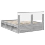 vidaXL Rám postele Sivý Sonoma 150 x 200 cm Kompozitné drevo – Obrázok 9