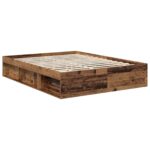 vidaXL Rám postele Staré drevo 150 x 200 cm Kompozitné drevo – Obrázok 5