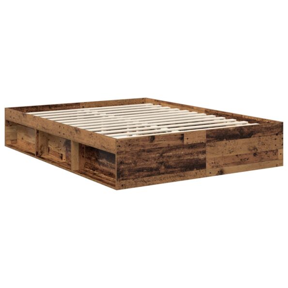 vidaXL Rám postele Staré drevo 150 x 200 cm Kompozitné drevo – Obrázok 5
