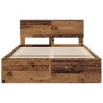 vidaXL Rám postele Staré drevo 150 x 200 cm Kompozitné drevo – Obrázok 7