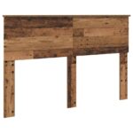 vidaXL Rám postele Staré drevo 140 x 190 cm Kompozitné drevo – Obrázok 6