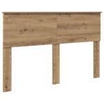 vidaXL Rám postele Remeselnícky dub 140 x 190 cm Kompozitné drevo – Obrázok 6