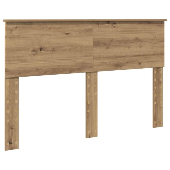vidaXL Rám postele Remeselnícky dub 140 x 190 cm Kompozitné drevo – Obrázok 6