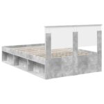 vidaXL Rám postele Betónová šedá 135 x 190 cm Kompozitné drevo – Obrázok 9