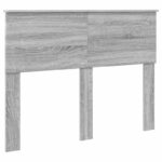 vidaXL Rám postele Sivý Sonoma 135 x 190 cm Kompozitné drevo – Obrázok 6
