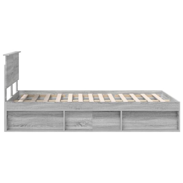 vidaXL Rám postele Sivý Sonoma 135 x 190 cm Kompozitné drevo – Obrázok 8