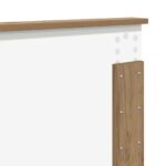 vidaXL Rám postele Remeselnícky dub 135 x 190 cm Kompozitné drevo – Obrázok 11