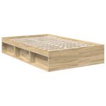 vidaXL Rám postele Sonoma 120 x 190 cm Kompozitné drevo – Obrázok 5