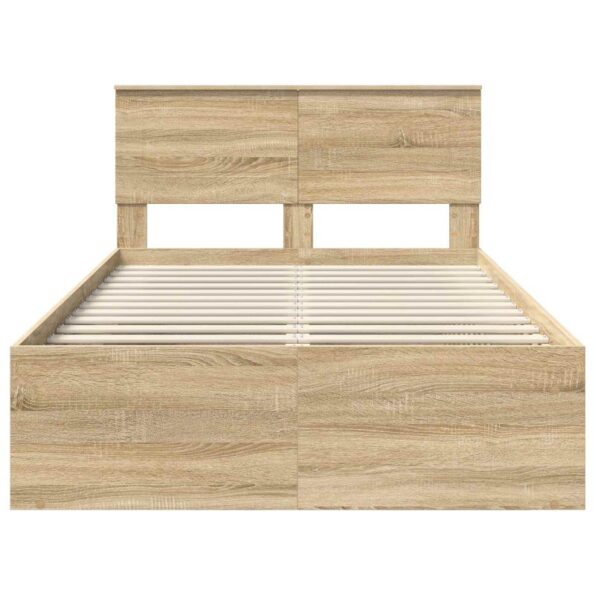 vidaXL Rám postele Sonoma 120 x 190 cm Kompozitné drevo – Obrázok 7