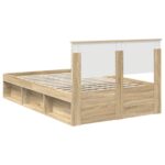 vidaXL Rám postele Sonoma 120 x 190 cm Kompozitné drevo – Obrázok 9