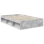 vidaXL Rám postele Betónová 120 x 190 cm Kompozitné drevo – Obrázok 5