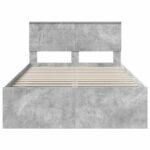 vidaXL Rám postele Betónová 120 x 190 cm Kompozitné drevo – Obrázok 7