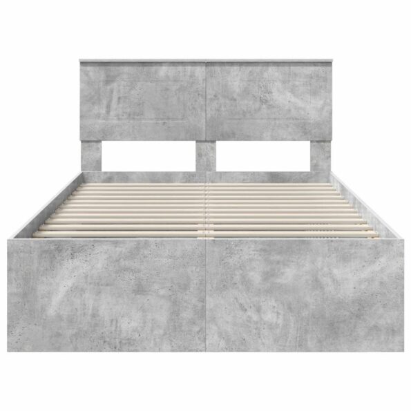 vidaXL Rám postele Betónová 120 x 190 cm Kompozitné drevo – Obrázok 7