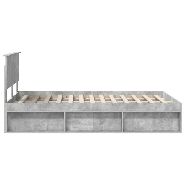 vidaXL Rám postele Betónová 120 x 190 cm Kompozitné drevo – Obrázok 8