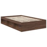 vidaXL Rám postele Hnedý dub 120 x 200 cm Kompozitné drevo – Obrázok 5