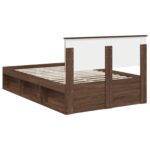 vidaXL Rám postele Hnedý dub 120 x 200 cm Kompozitné drevo – Obrázok 9
