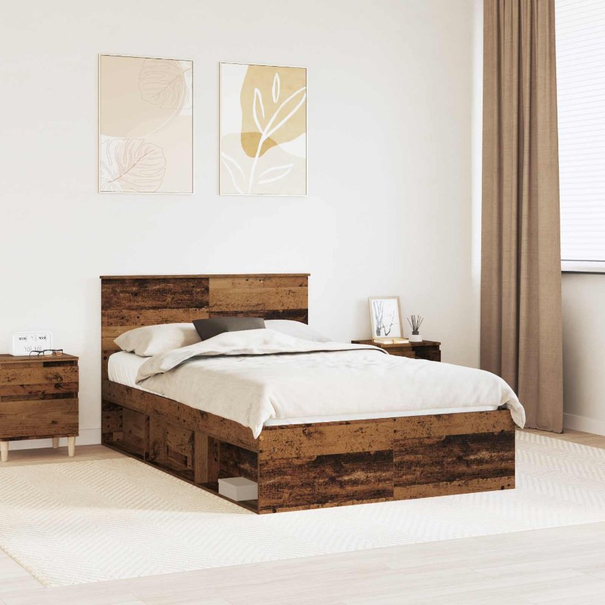 3407911_1.jpg vidaXL Rám postele Staré drevo 120 x 200 cm Kompozitné drevo – Obrázok 1