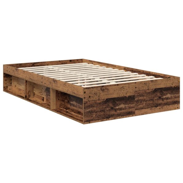 vidaXL Rám postele Staré drevo 120 x 200 cm Kompozitné drevo – Obrázok 5