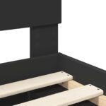 vidaXL Rám postele Čierna 100 x 200 cm Kompozitné drevo – Obrázok 10