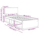 vidaXL Rám postele Čierna 100 x 200 cm Kompozitné drevo – Obrázok 13