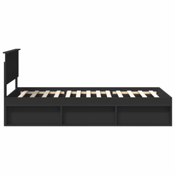 vidaXL Rám postele Čierna 100 x 200 cm Kompozitné drevo – Obrázok 8