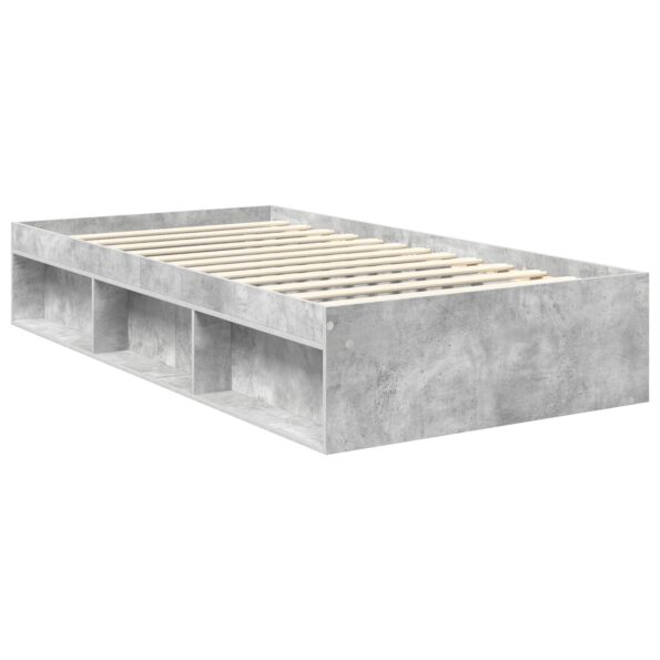 vidaXL Rám postele Betónová šedá 100 x 200 cm Kompozitné drevo – Obrázok 5
