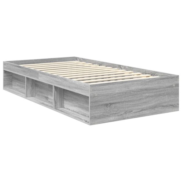 vidaXL Rám postele Sivý Sonoma 100 x 200 cm Kompozitné drevo – Obrázok 5