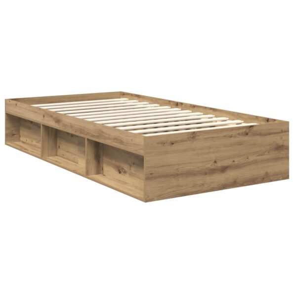 vidaXL Rám postele Remeselnícky dub 100 x 200 cm Kompozitné drevo – Obrázok 5