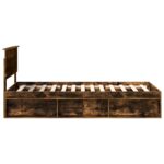 vidaXL Rám postele Dymová dub 90 x 190 cm Kompozitné drevo – Obrázok 8