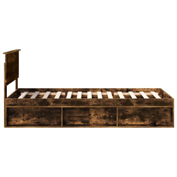 vidaXL Rám postele Dymová dub 90 x 190 cm Kompozitné drevo – Obrázok 8