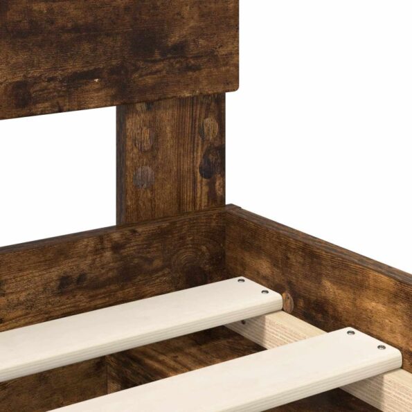 vidaXL Rám postele Dymová dub 90 x 200 cm Kompozitné drevo – Obrázok 10