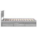 vidaXL Rám postele Sivý Sonoma 90 x 200 cm Kompozitné drevo – Obrázok 8