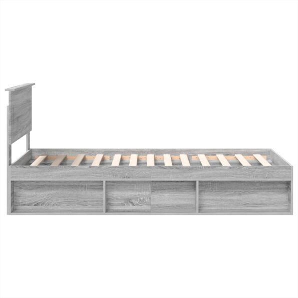 vidaXL Rám postele Sivý Sonoma 90 x 200 cm Kompozitné drevo – Obrázok 8