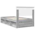 vidaXL Rám postele Sivý Sonoma 90 x 200 cm Kompozitné drevo – Obrázok 9