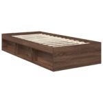 vidaXL Rám postele Hnedý dub 90 x 200 cm Kompozitné drevo – Obrázok 5
