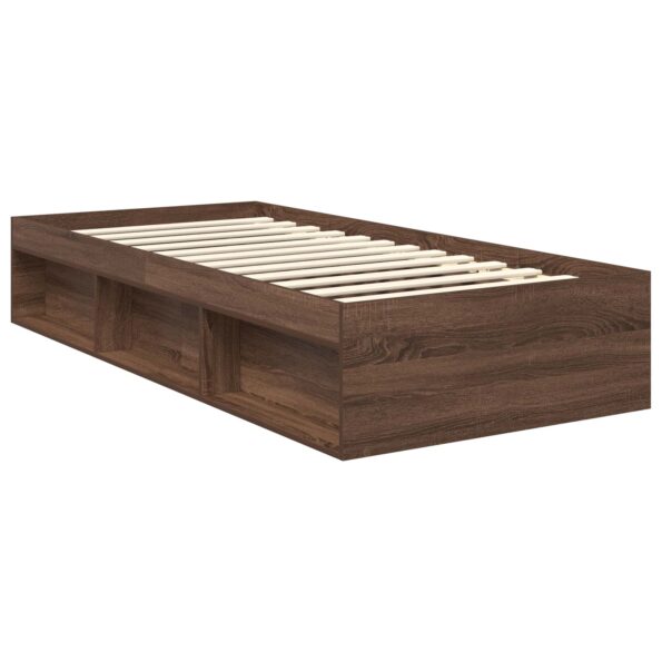 vidaXL Rám postele Hnedý dub 90 x 200 cm Kompozitné drevo – Obrázok 5