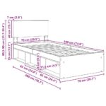 vidaXL Rám postele Sonoma dub 75 x 190 cm Kompozitné drevo – Obrázok 13