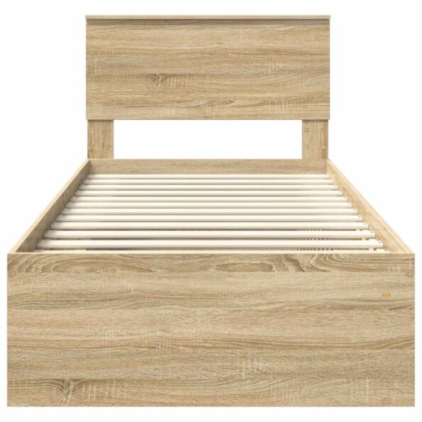 vidaXL Rám postele Sonoma dub 75 x 190 cm Kompozitné drevo – Obrázok 7