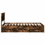 vidaXL Rám postele Dymová dub 75 x 190 cm Inžinierske drevo – Obrázok 9