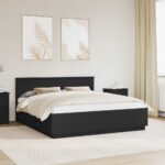 vidaXL Rám postele Čierna 200 x 200 cm Kompozitné drevo