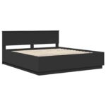 vidaXL Rám postele Čierna 200 x 200 cm Kompozitné drevo – Obrázok 5