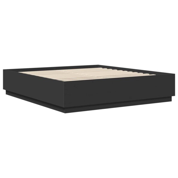 vidaXL Rám postele Čierna 200 x 200 cm Kompozitné drevo – Obrázok 6