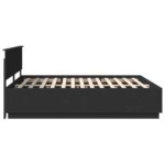 vidaXL Rám postele Čierna 200 x 200 cm Kompozitné drevo – Obrázok 9